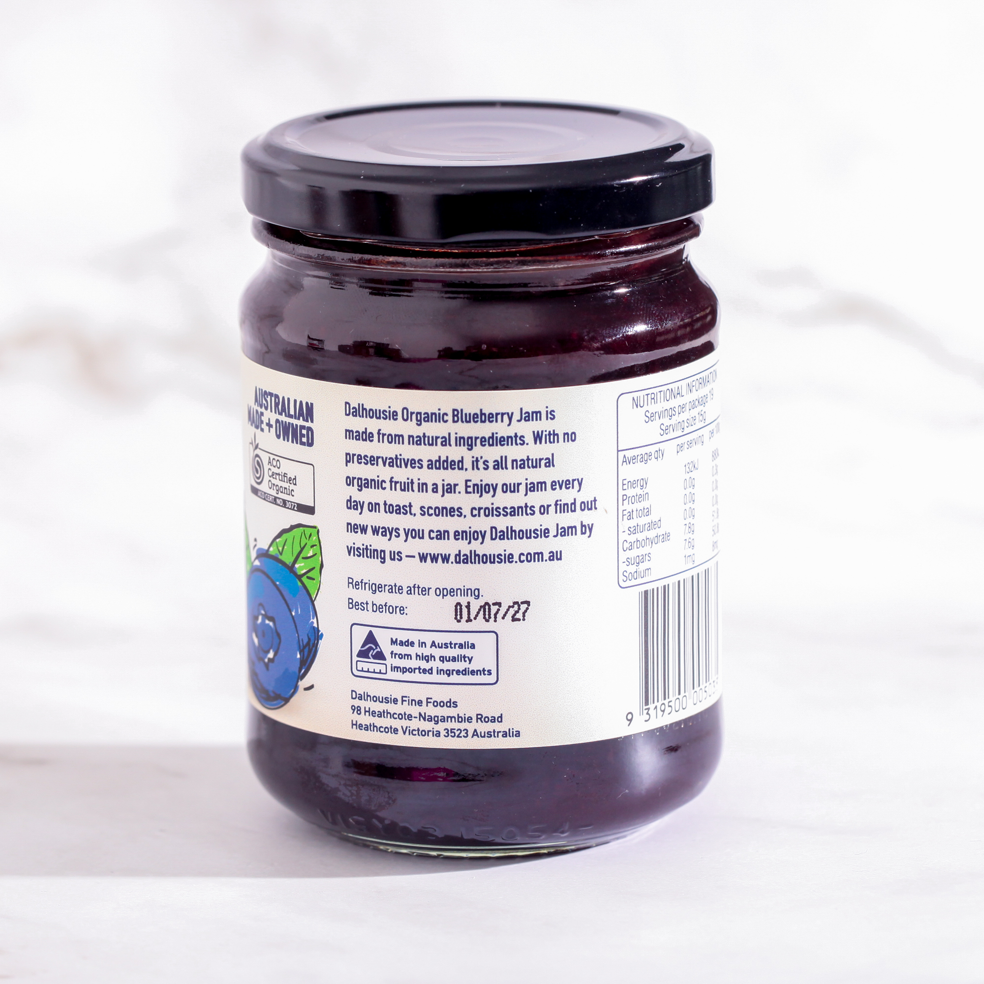 Organic Blueberry Jam - Dalhousie